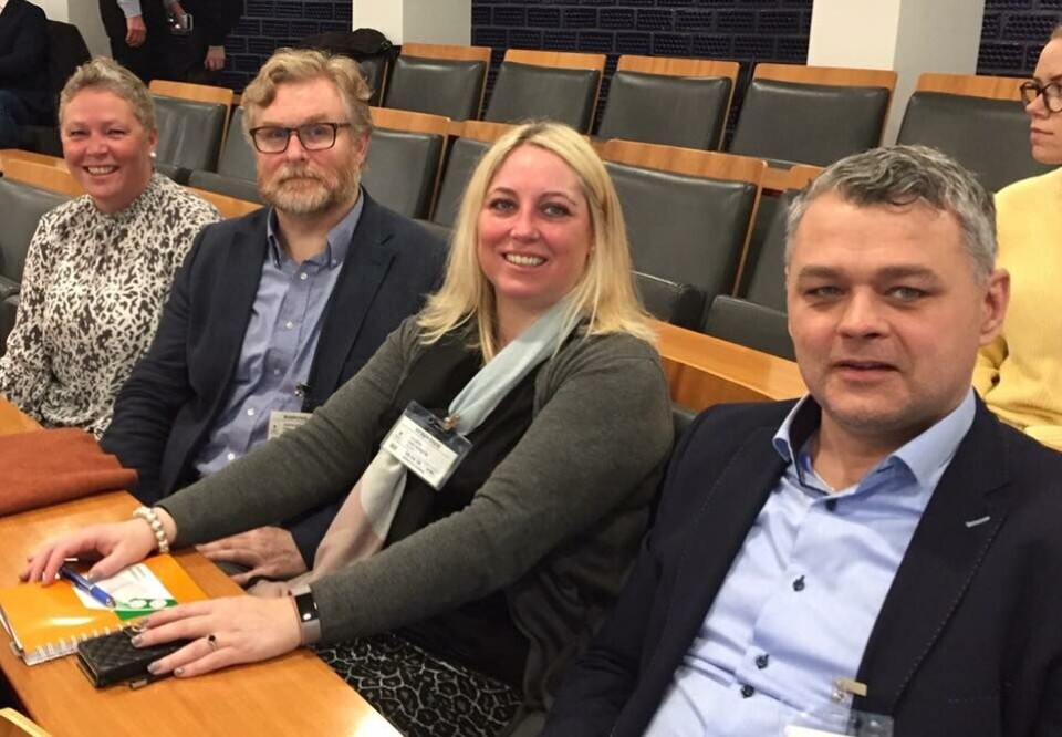 Parats forhandlingsdelegasjon i statsoppgjøret. F.v. Jannike Hanssen, Odd Jenvin-Steinsvåg, Unn Kistin Olsen og Johan Hovde (Parat forsvar). Foto: Vetle Daler
