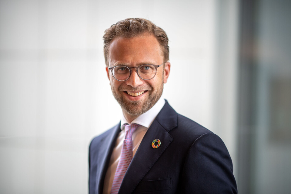 Kommunal- og arbeidsminister Nicolai Astrup vil ansette fler med innvandrerbakgrunn i staten Foto: Torbjørn Tandberg/KMD
