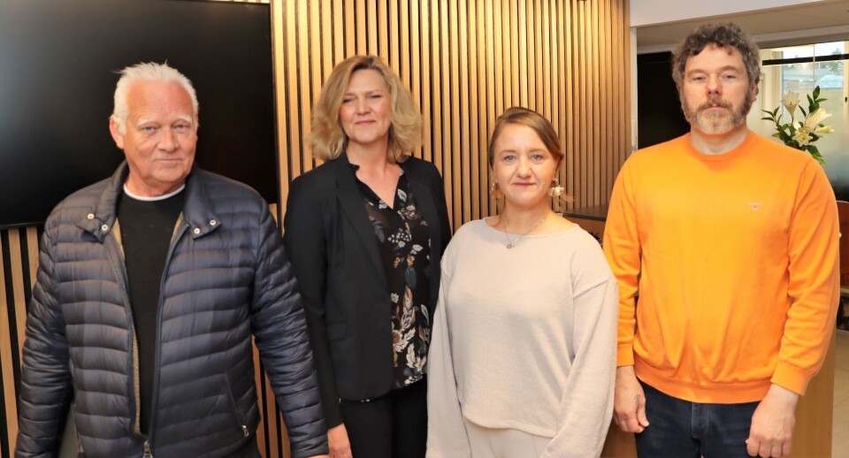 Lønnsforhandlingene mellom YS og Spekter er nå i gang. Her er forhandlingsdelegasjonen fra Parat. F.v. Thomas Lilloe, Renate Hegre, Bodil Røkke og Anders Fredheim. Foto: Ulrik Øen Johnsen, Parat.