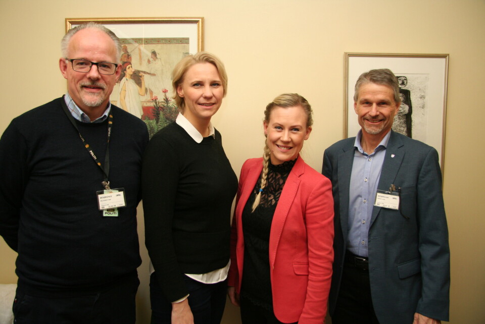 F.v. Tore Salvesen, Maria Aasen-Svensrud, Lene Vågslid og Geir Krogh. Foto: Vetle Daler