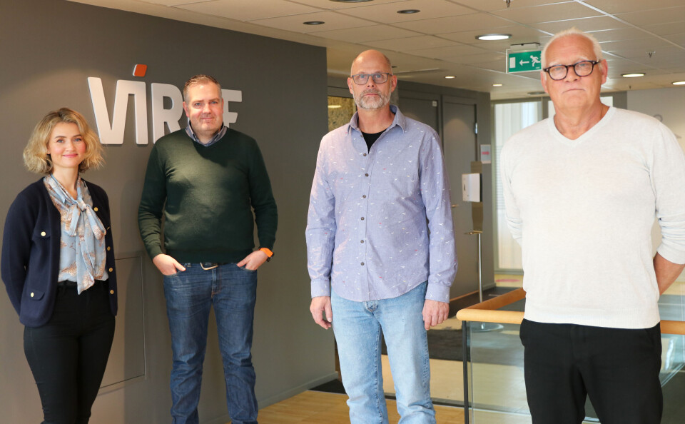 F.v. Pia Willanger (Parat), Kristoffer Myran Winsnes (Svanholm Gravferd), Glenn Haugen (Jølstad), Thomas Lilloe (Parat). Roy Sæther (Fonus Begravelsesbyrå) er også del av utvalget, men deltok digitalt. Foto: Helene Husebø