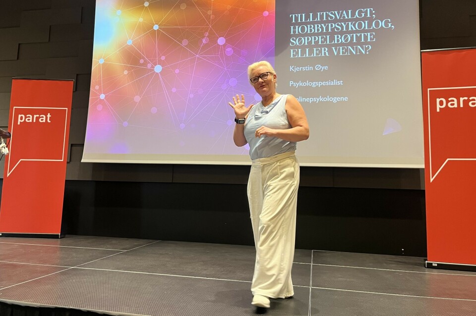 Psykologspesialist Kjerstin Øye holdt foredrag om de tillitsvalgtes mange ulike roller. Foto: Helene Husebø