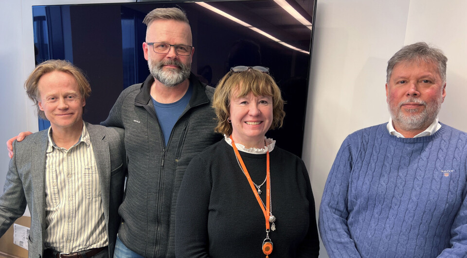 F.v.: sektoransvarlig fra YS Tor André Sunde; 2. nestleder Eirik Bornø (Negotia); leder Anneli Nyberg (Parat) og 1. nestleder Jim Klungnes (YTF). Foto: Vetle Daler