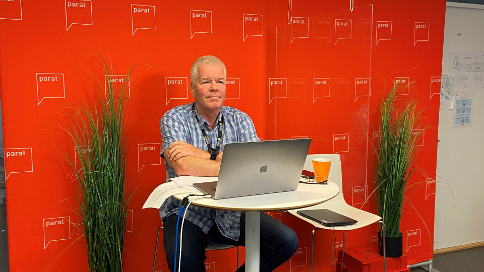 NPL-leder Frank Gran i digitalt møte med justis- og beredskapsminister Monica Mæland. Foto: Marit Ellingsen