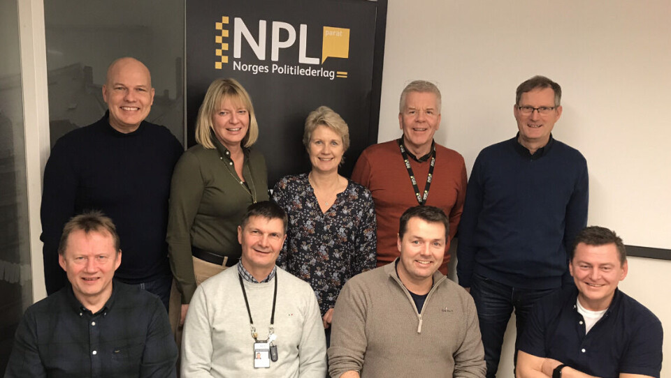 Landsstyret var samlet torsdag og fredag i Oslo. Bak f.v: Kjetil Nygård, Lillian B Bersaas, Marit Ellingsen (leder), Frank Gran (nestleder) og John Magne Aas. Foran f.v: Morten Hole, Fank Sletten, Jørn Arild Flatha og Rune Halvorsen.
