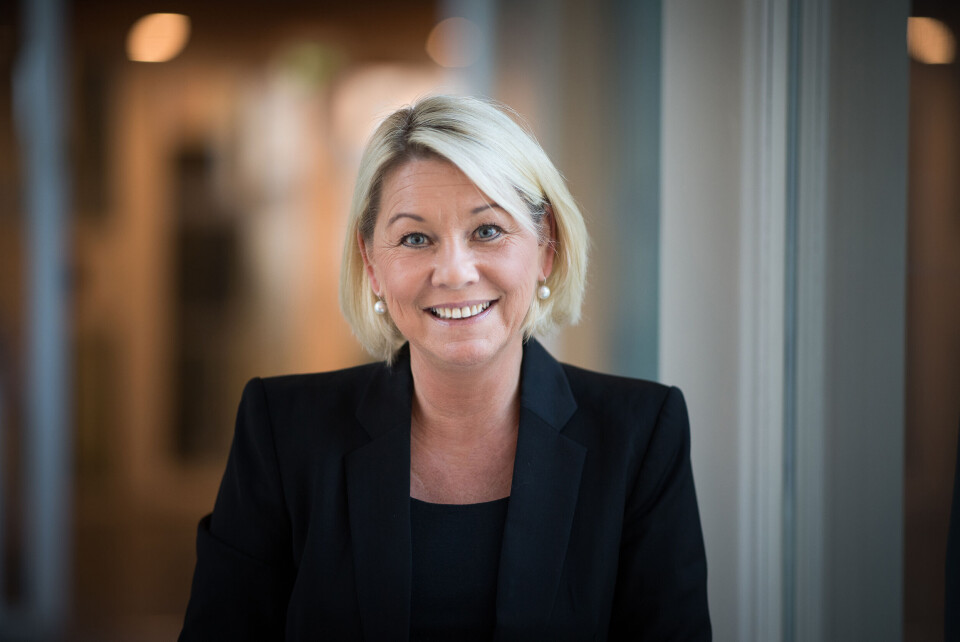 Justis- og beredskapsminister Monica Mæland ønsker å opprette 45 midlertidige stillinger hos namsmannen. Foto: Torbjørn Tandberg