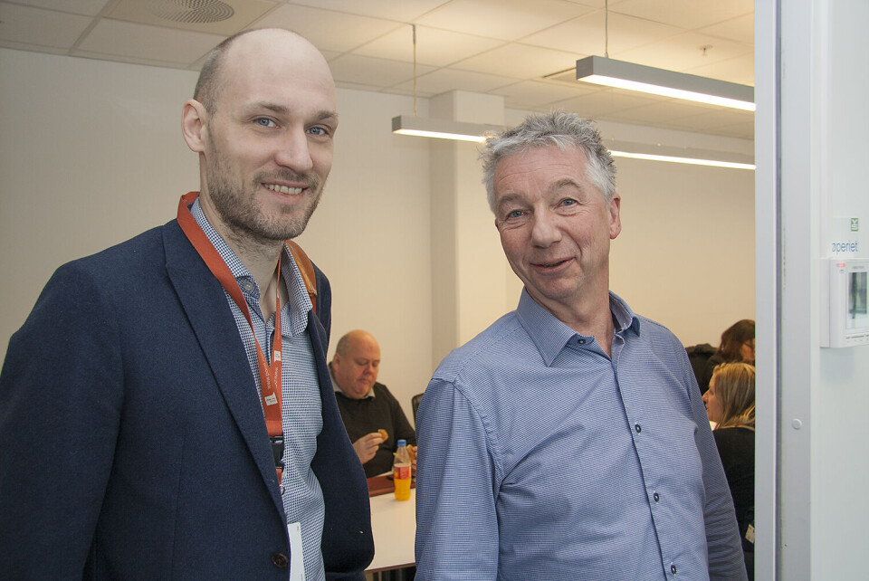 Pensjonsekspert og advokat i Parat, Andreas Moen, sammen med leder for YS-Stat, Pål Arnesen. Foto: Vetle Daler