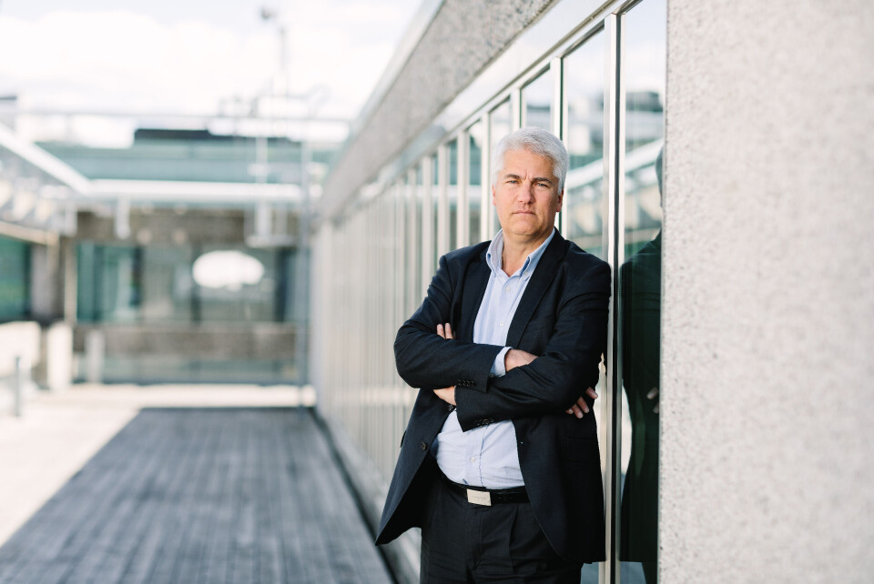 NHOs sjefsøkonom Øystein Dørum la tirsdag frem NHOs kvartalsrapport, som viser at det har gått bedre med norsk økonomi enn fryktet – enn så lenge. Foto: Moment Studio