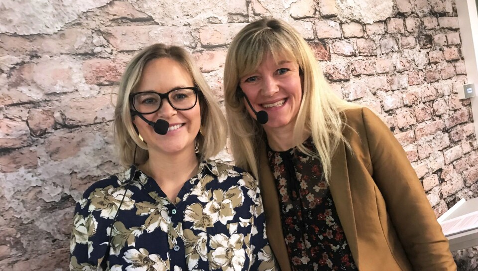 Helene Jesnes (t.v) og Inger Eline Romundgard fra Likestillings- og diskrimineringsombudet holdt forrige uke kurs om endringene i aktivitets og redegjørelsesplikten. Foto: Lill J. Fischer