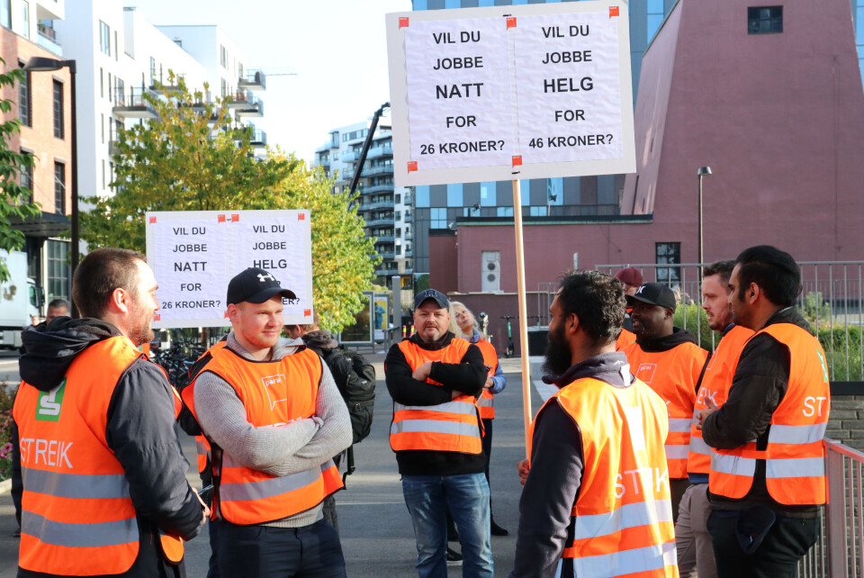 Vekterstreiken var en av streikene i 2020. Foto: Vetle Daler/Parat