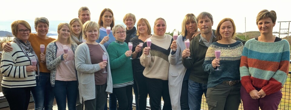 Parat-leder Unn Kristin Olsen (nr fem fra høyre) besøkte Parat-medlemmer i Brønnøysund tirsdag.