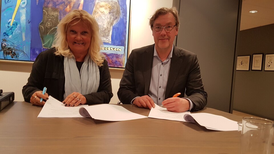 Lizzie Ruud Thorkildsen (YS) og Bjørn Skrattegård (Spekter). Foto: Malin Lindström
