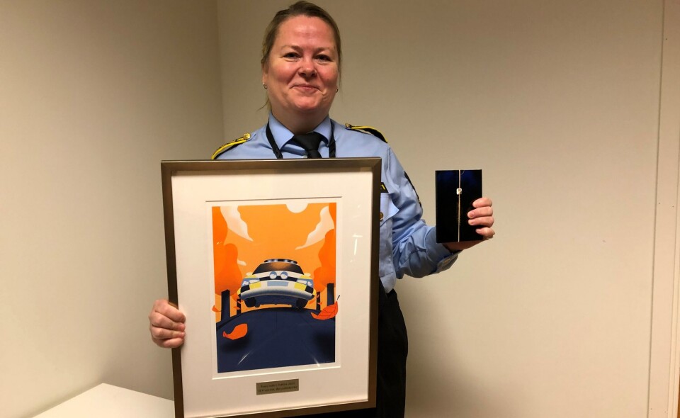 Eli Fryjordet mottok prisen for «Årets leder i politiet 2020». Foto: Lars Reiersen