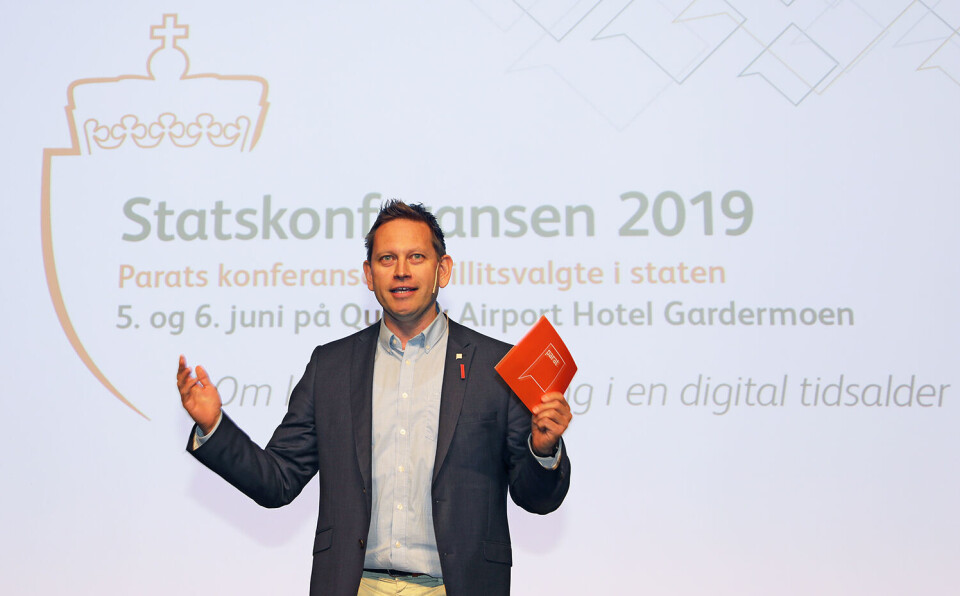 Paratleder Vegard Einan åpnet årets Statskonferanse med en engasjerende tale. Foto: Trygve Bergsland