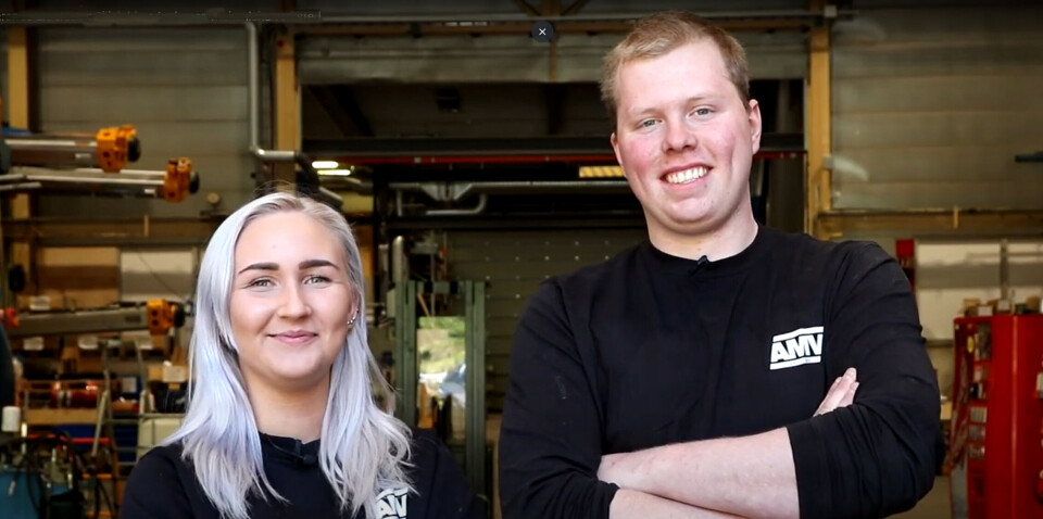 Marthe Camilla Vikane og Mathias Svendsen, AMV Flekkefjord. Foto: Vetle Daler