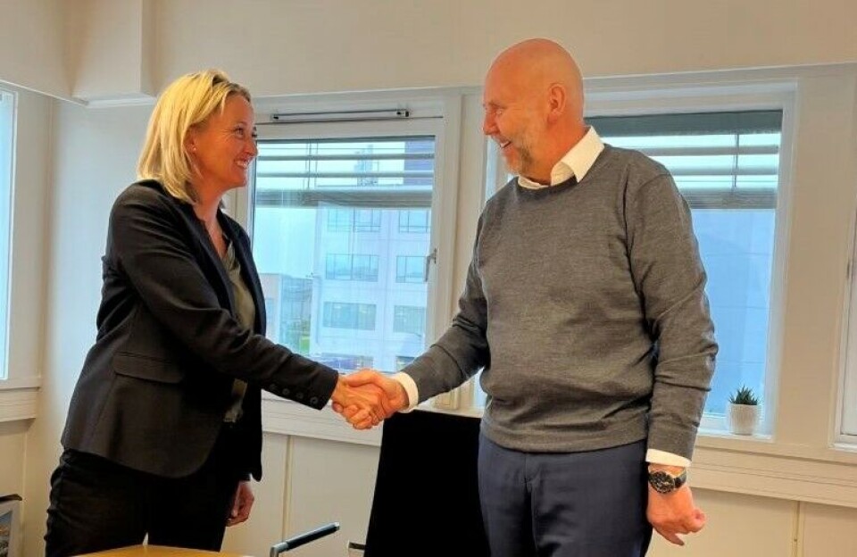 Ingrid Solheim, CEO i StS og Ilari Rajalehto, CEO ISONOR Industrier AS Foto: StS