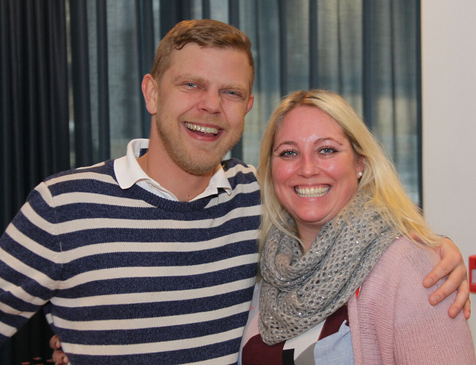 Snorre Steinar Grøndal og Unn Kristin Olsen. Foto: Trygve Bergsland