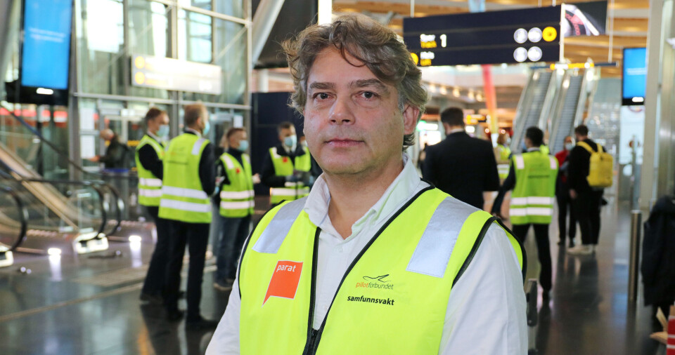 – Vi ønsker ikke at det skal være mulig å bedrive sosial dumping innenlands i Norge, sier pilotleder Oddbjørn Holsether. Foto: Vetle Daler