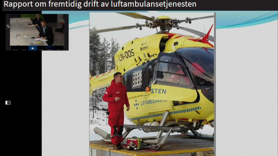 Skjermdump fra mandagens rapportfremleggelse på regjeringens nettsider.