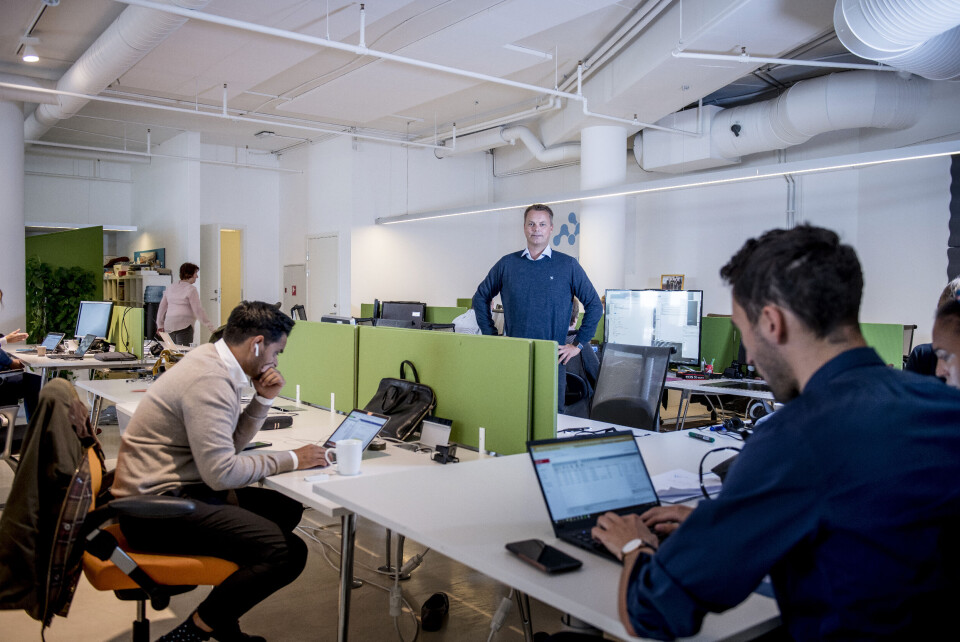 Stian Rustad har bygget opp 24sevenoffice og gjennomfører total fleksibilitet i egne virksomheter. Investor Rustad har selv bosatt seg i New York. Foto: Gorm K. Gaare.