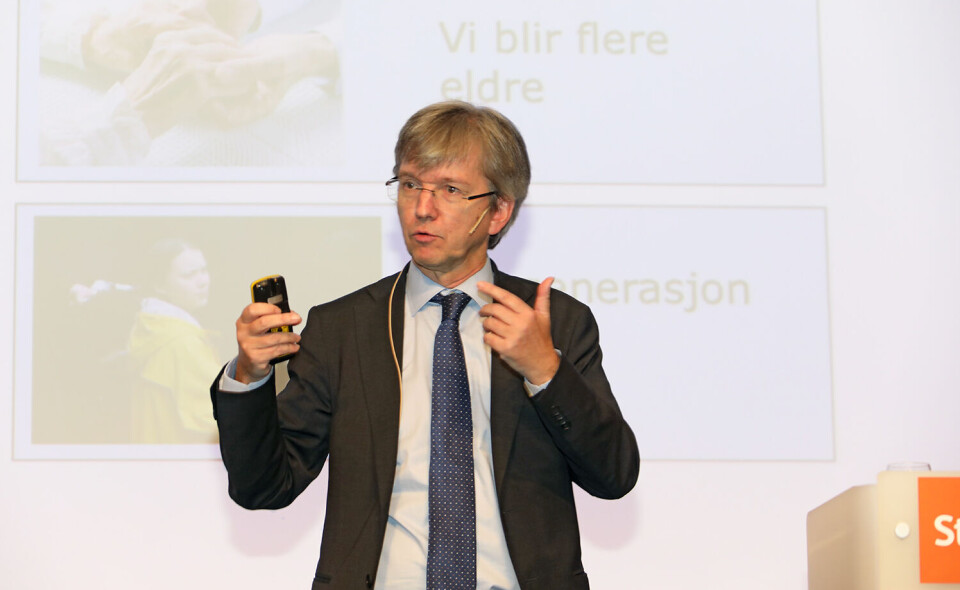 Statssekretær for digitaliseringsminister Nicolay Astrup, Paul Chaffey (H) på statskonferansen 2019. Foto: Trygve Bergsland