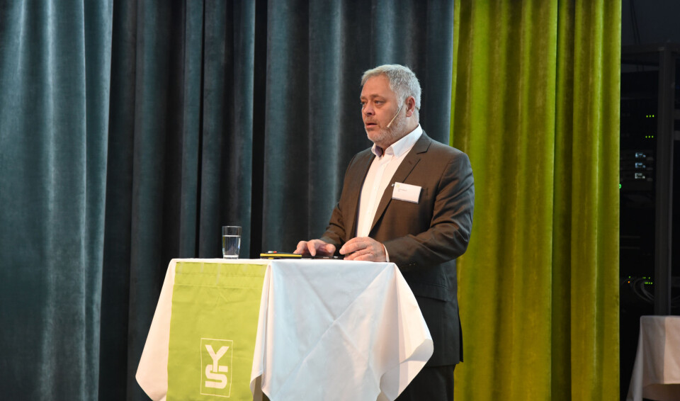YS leder Erik Kollerud under åpningen av YS konferansen 2019.