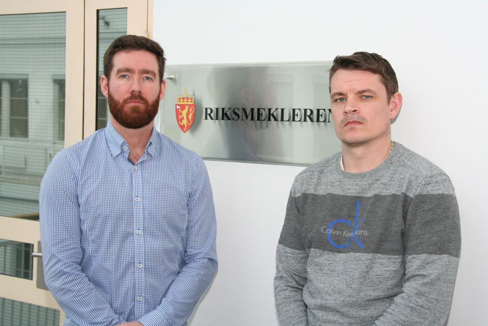 Trygve André Hole og Kim André Erlandsen er tillitsvalgte i Bristow. Foto: Vetle Daler