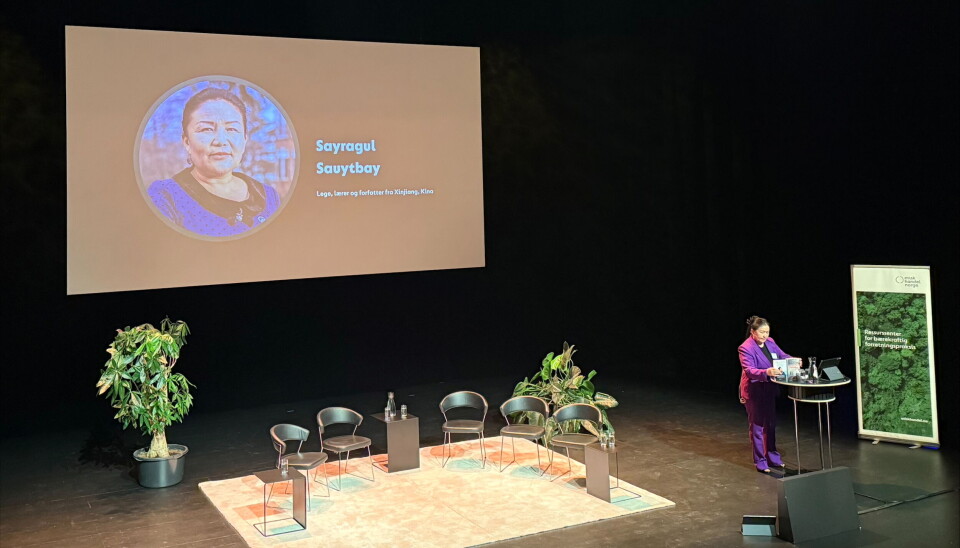 Sayragul Sauytbay holdt et sterkt innlegg på Etisk handel-konferansen 29. april, der hun delte sin historie som tidligere fange i en kinesisk interneringsleir i Xinjiang.
