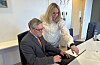 Truls Bjørhei og Unn Kristin Olsen representerer Parat i statsoppgjøret. Møterom i regjeringskvartalet 30.04.26.